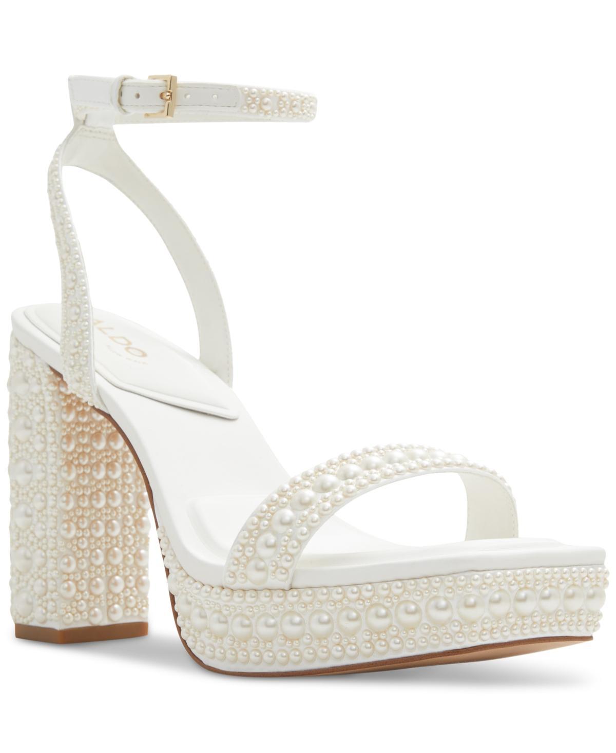 ALDO Lulu - Women's Strappy Sandal Sandals - White, Size 7.5 Product Image