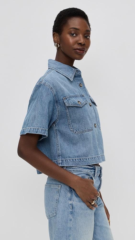 Madewell Boxy Crop Button Up Shirt | Shopbop Product Image