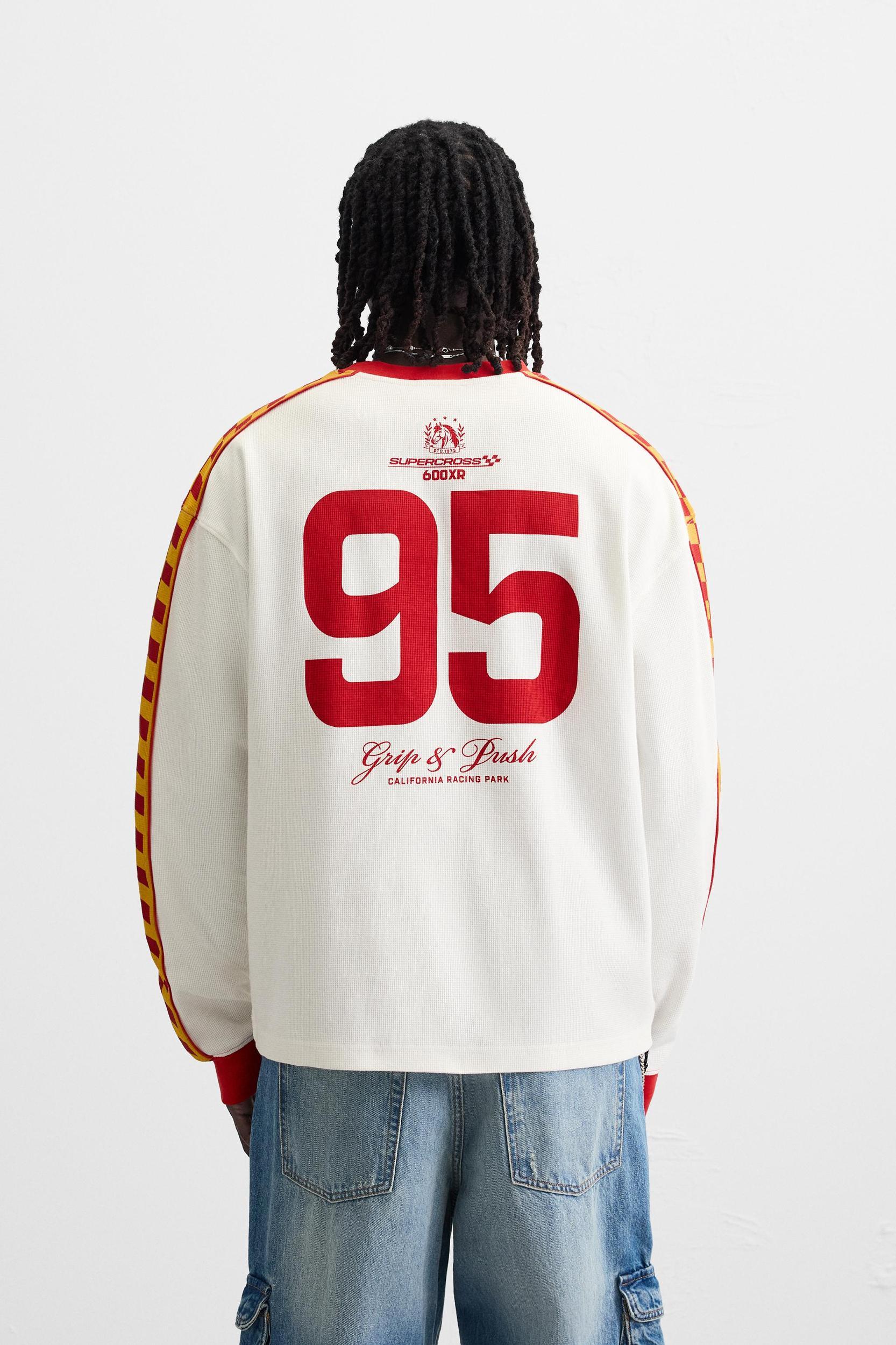 RACING PRINT STRUCTURE SWEATSHIRT Product Image