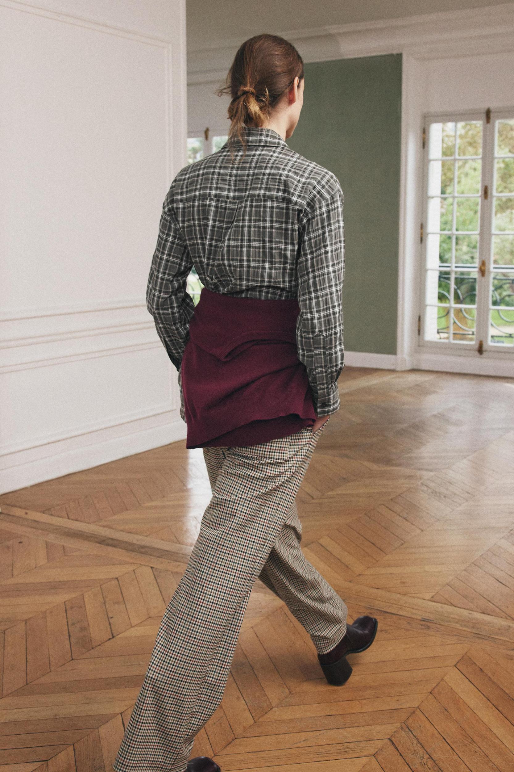 OVERSIZED CHECKERED SHIRT ZW COLLECTION Product Image