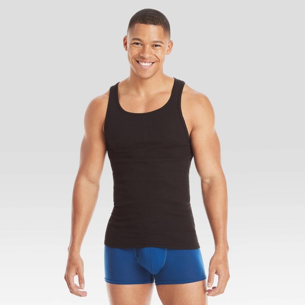 Hanes Premium Men's Comfort Tank Top Undershirt 5pk - Black M: Tagless, Moisture Wicking Product Image