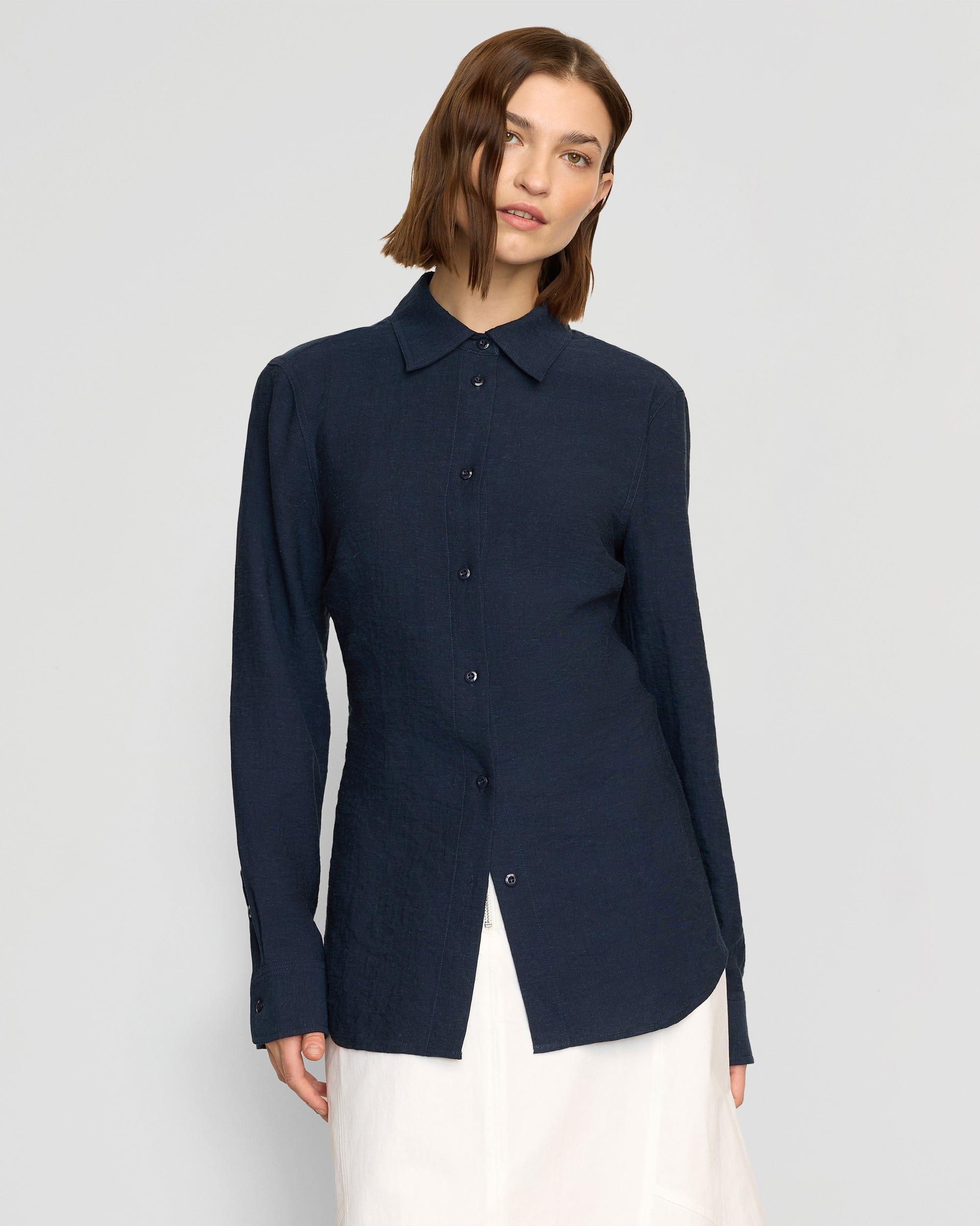 Leyton Cinch-Waist Button-Back Shirt Product Image