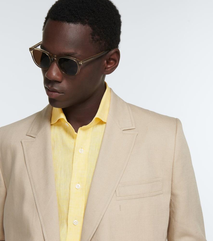 THOM SWEENEY Linen Shirt In Yellow Product Image