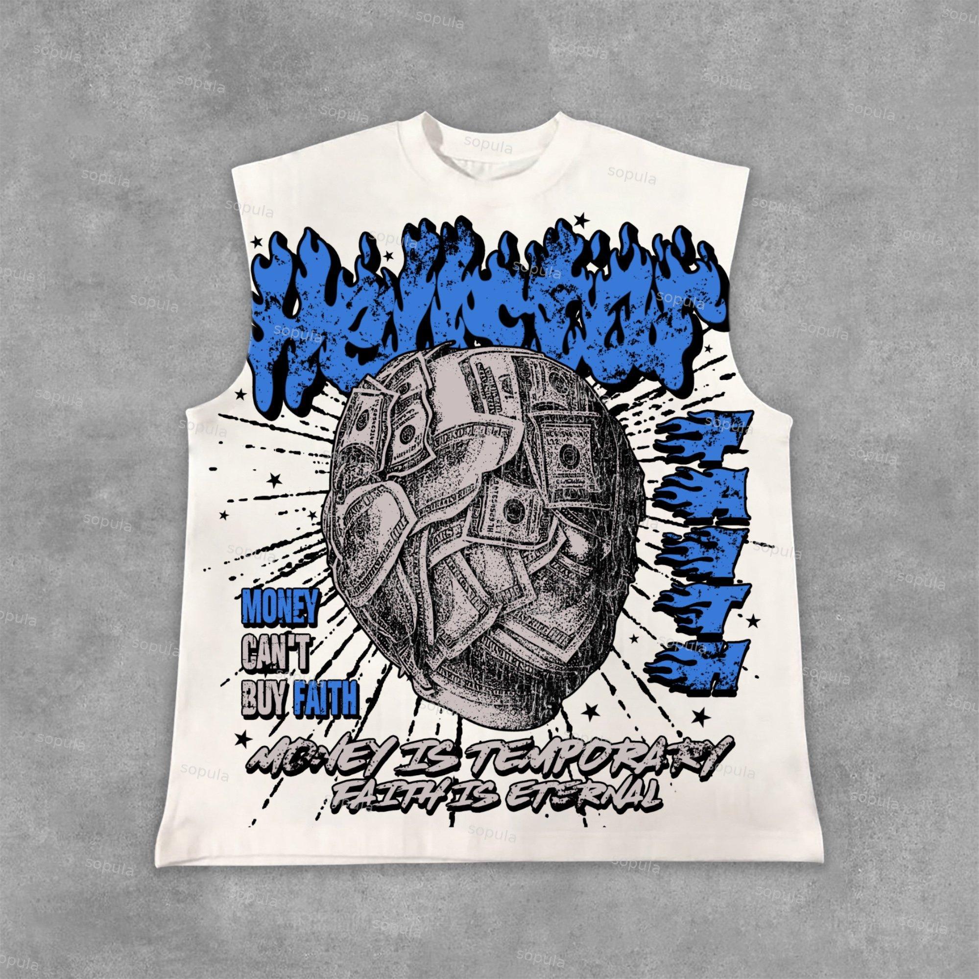 Oversized Get Rich Money Portrait Print Cropped T-shirt Product Image