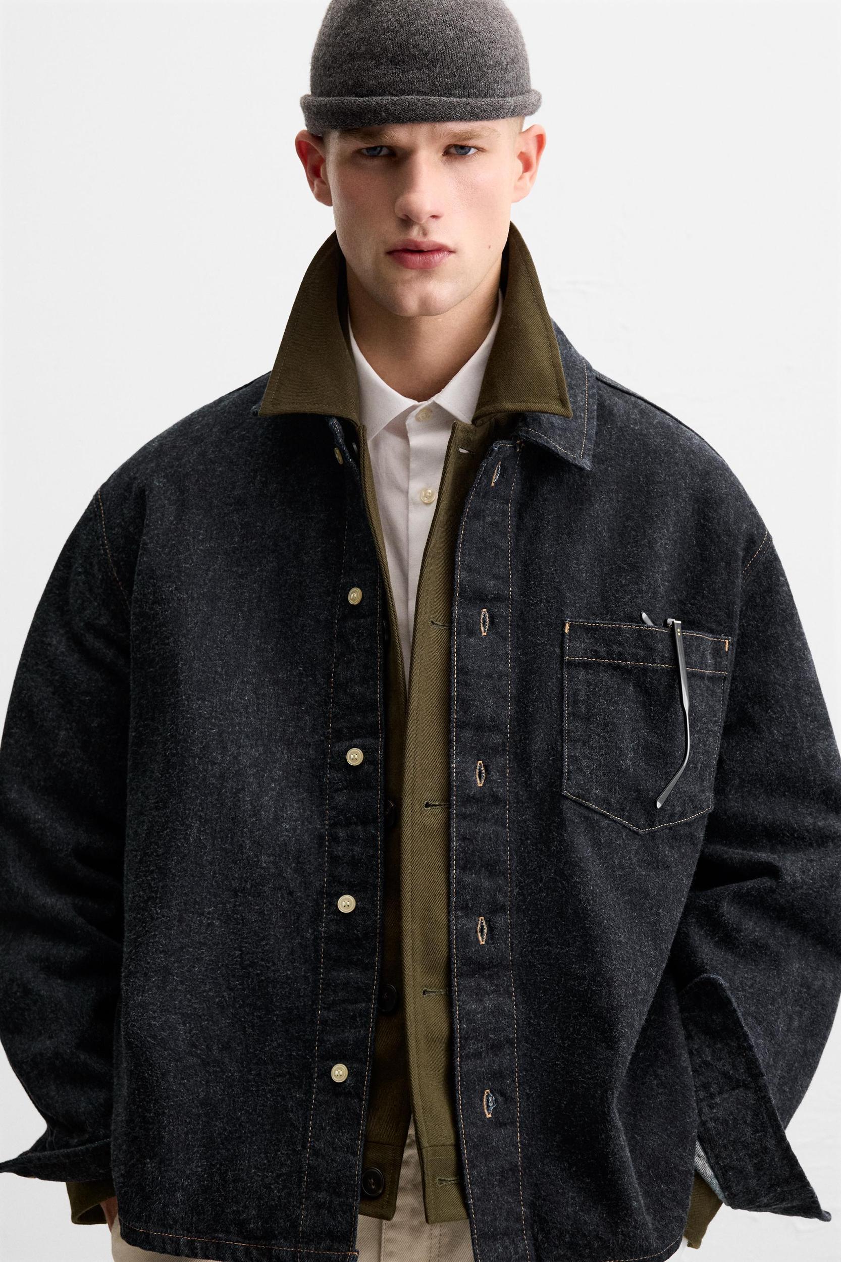 BRUSHED TEXTURE DENIM SHIRT Product Image