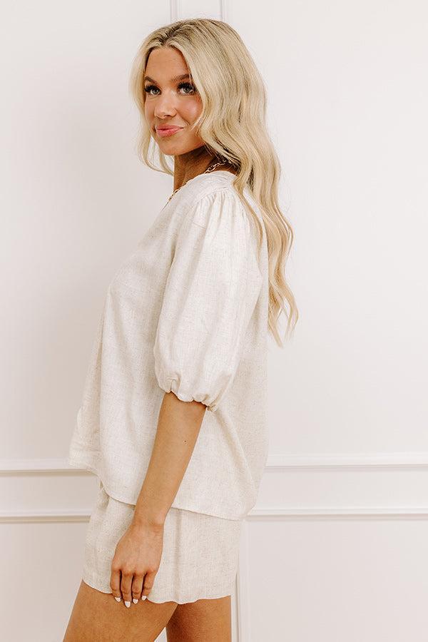 Oceanside Bliss Linen-Blend Top Product Image