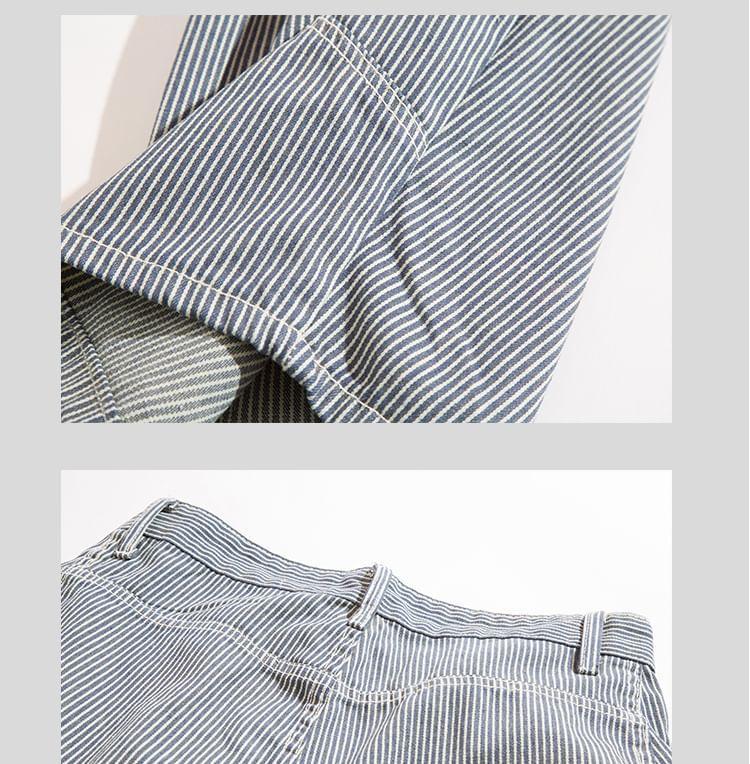 High Rise Striped Wide Leg Jeans Product Image