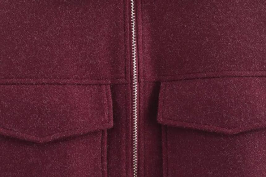 Plain Pocket Detail Zip Jacket Product Image