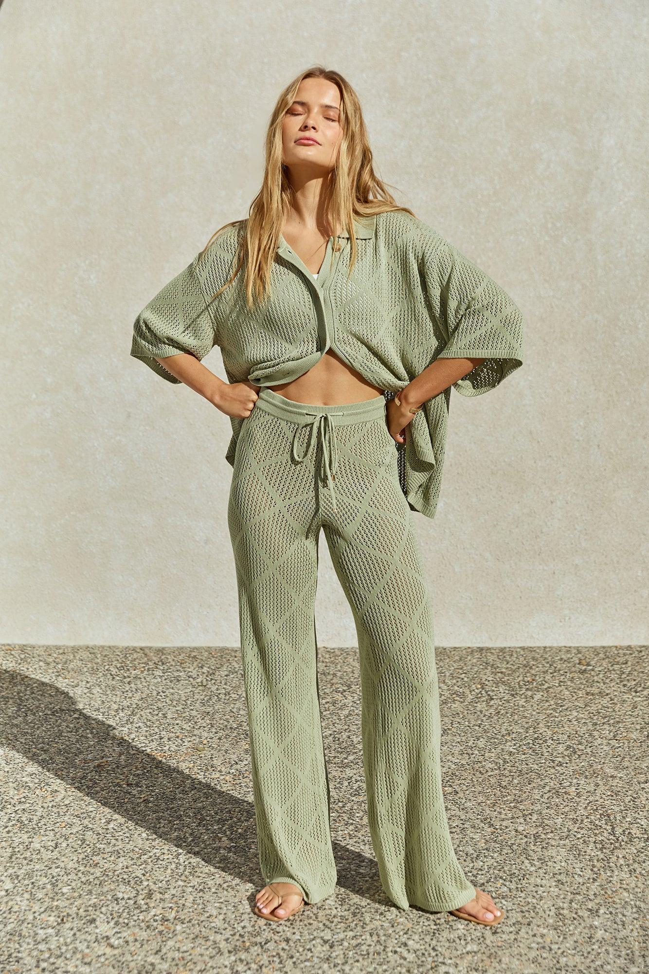 Coral Sands Pants Green Product Image