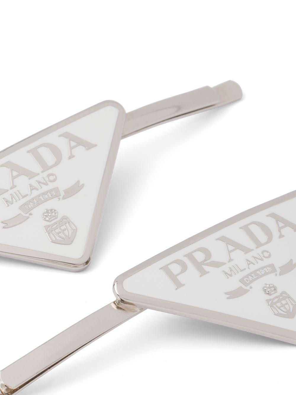 triangle-logo hair clips (set of two) Product Image