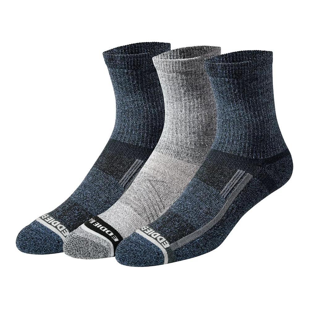 Men's Eddie Bauer Performance Hiking Crew Socks 3-pack, Size: 6-12, Blue Assorted Product Image