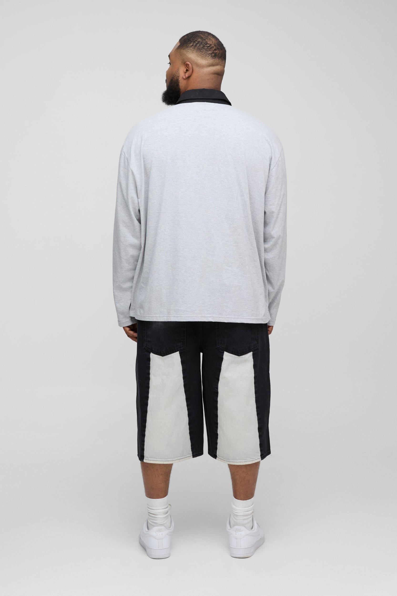Plus Gusset Back Panel Jorts | boohooMAN USA Product Image