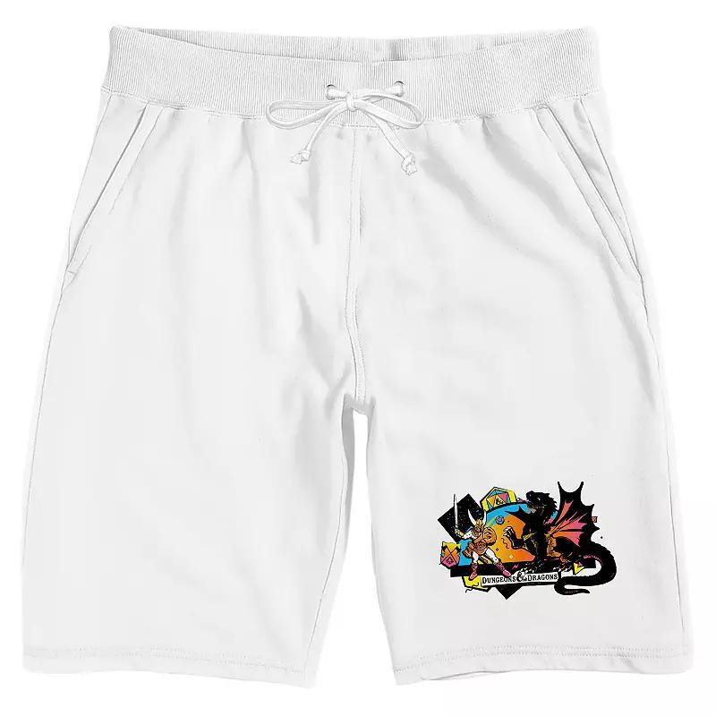 Men's Dungeons & Dragons 9" Sleep Shorts, Size: XXL, White Product Image