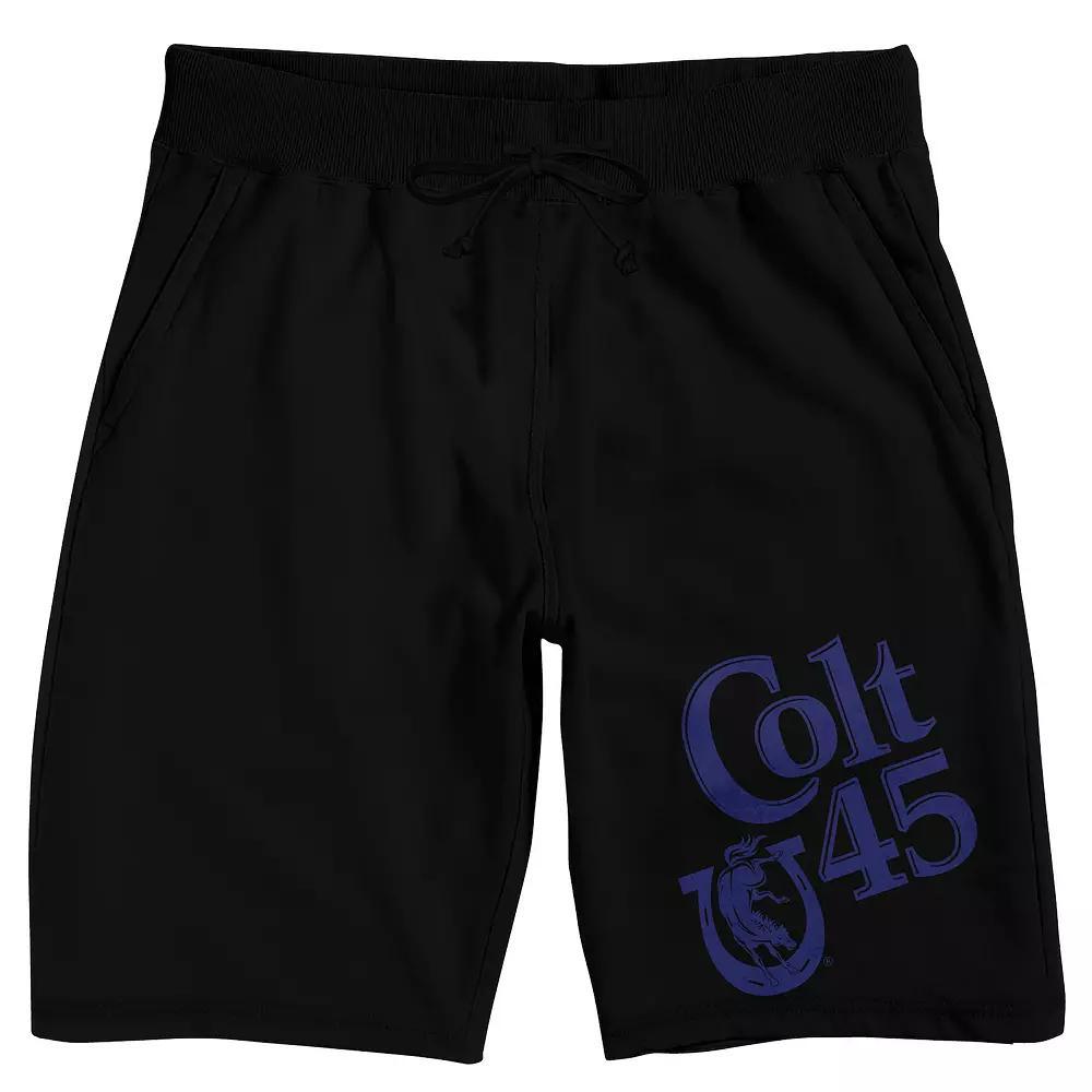Men's Colt 45 Blue Logo Pajama Shorts, Size: Small, Black Product Image