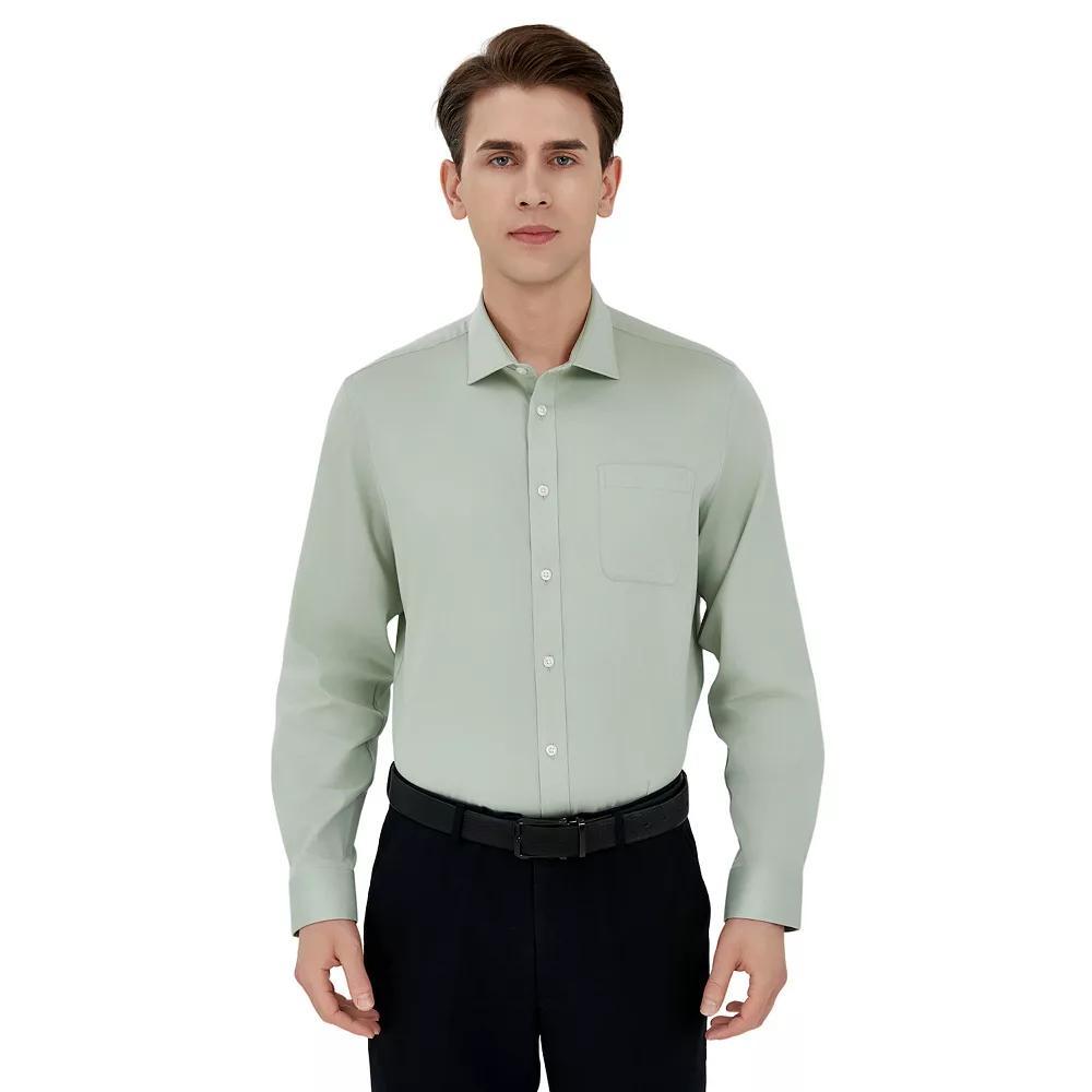 Men's Savile Row Classic Fit Sateen Dress Shirt, Size: XL-34/35, Green Product Image