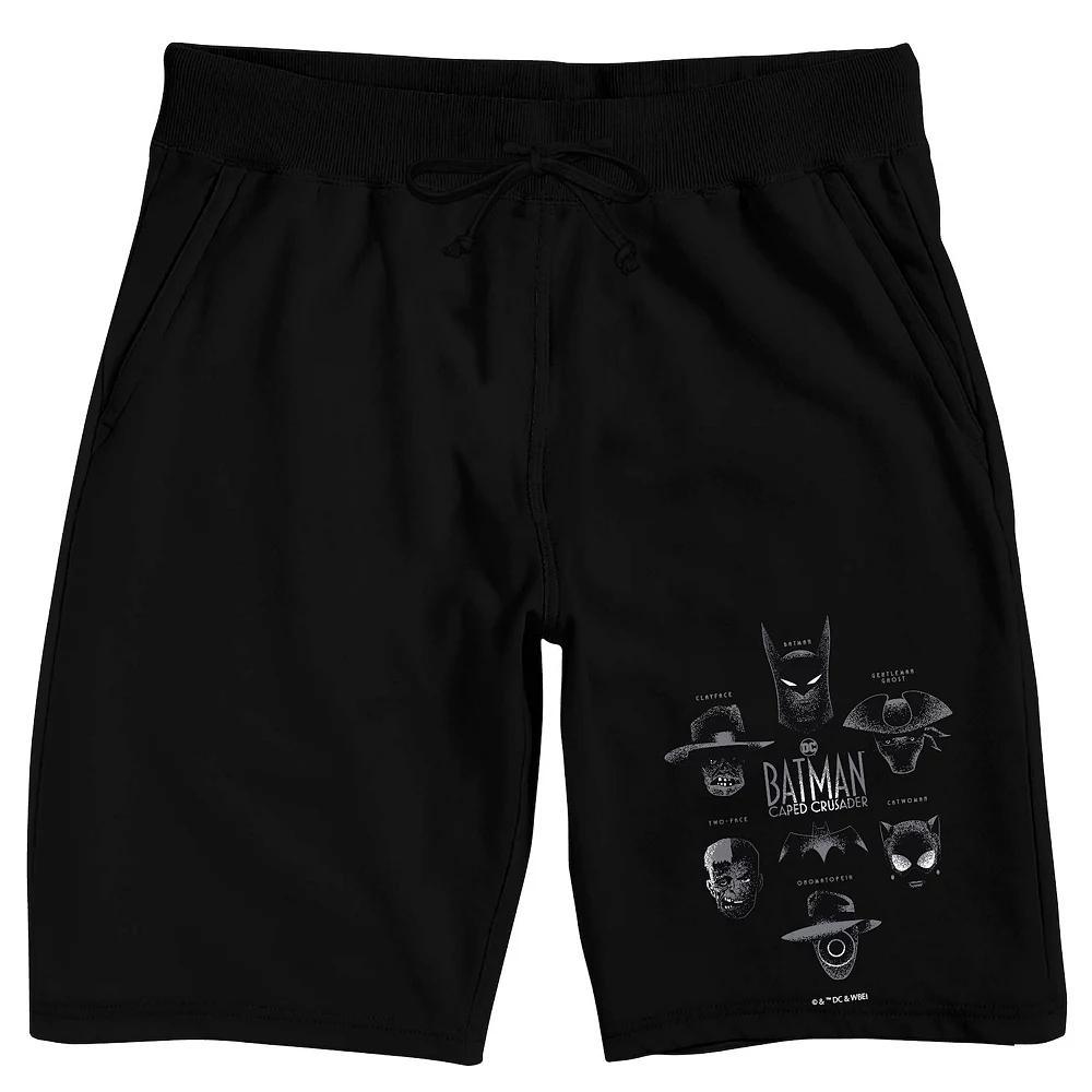 Men's Original & Unrestored DC Comics Batman Crusader Pajama Shorts, Size: Small, Black Product Image