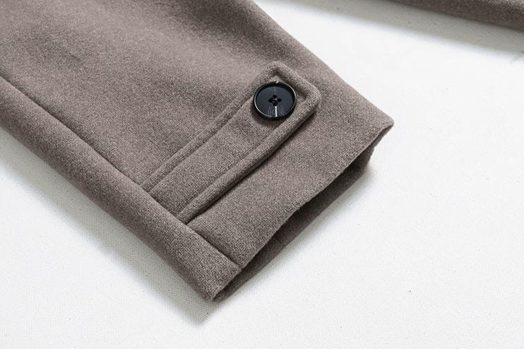 RT No. 10613 BROWN WOOLEN TRENCH COAT Product Image