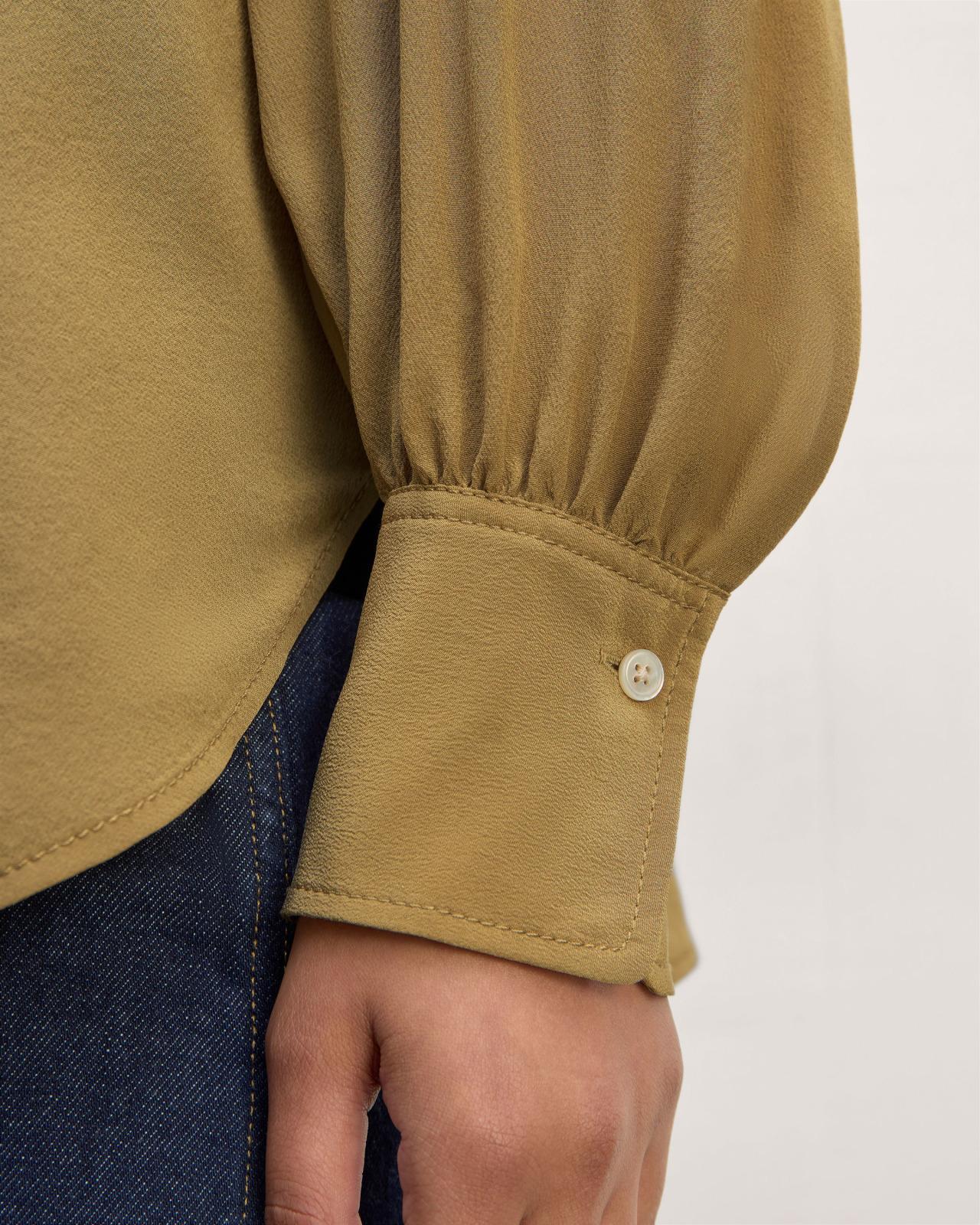 The Henley Shirt in Washable Silk Product Image