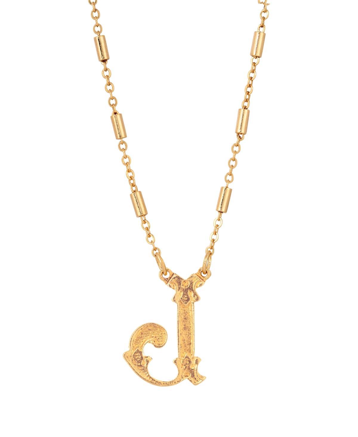 1928 Gold Tone Initial Necklace, Womens, Yellow K Product Image