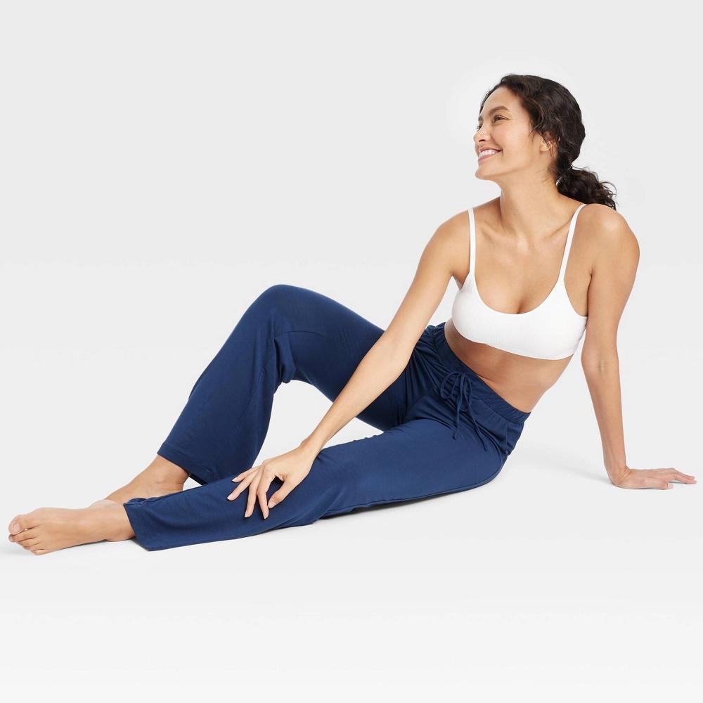 Women's Cloud Knit Pajama Pants - Auden™ Navy Blue L: Modal-Spandex, Midweight, Side Pocket, Pull-On Product Image