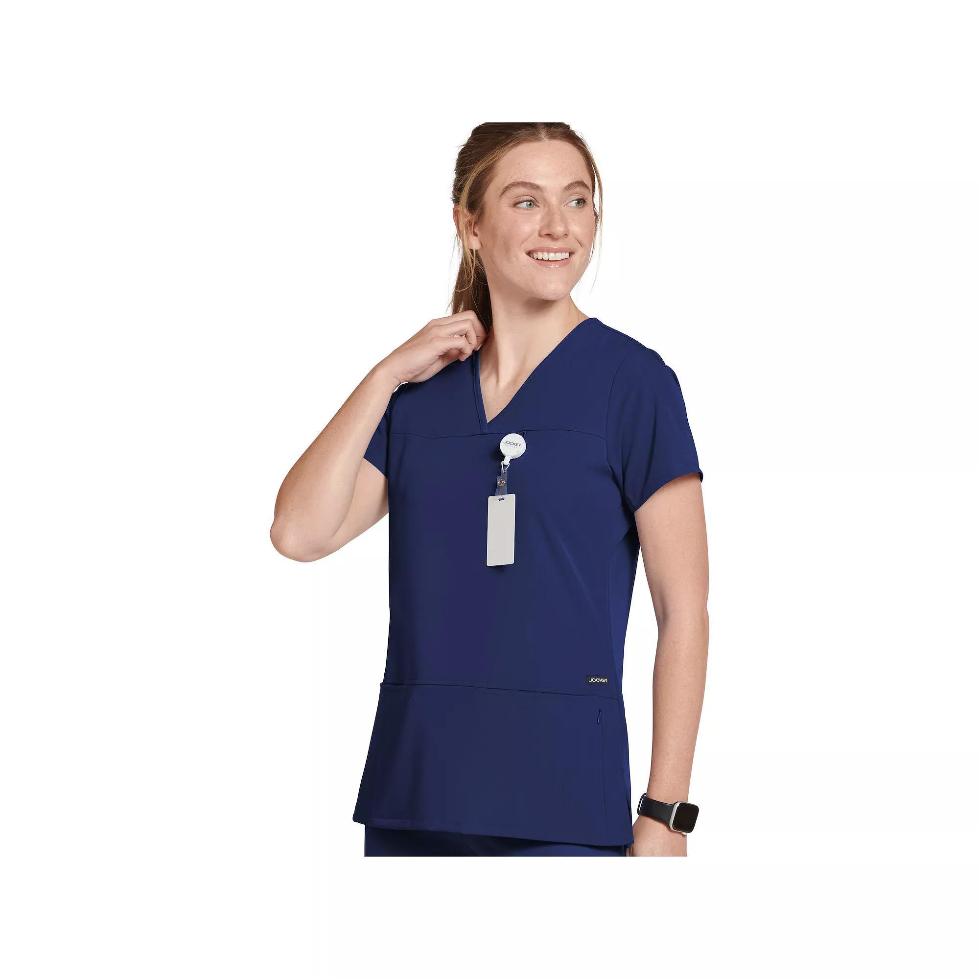 Women's Jockey® Scrubs True Fit Crossover V-Neck Top 2299, Size: Large, Black Product Image
