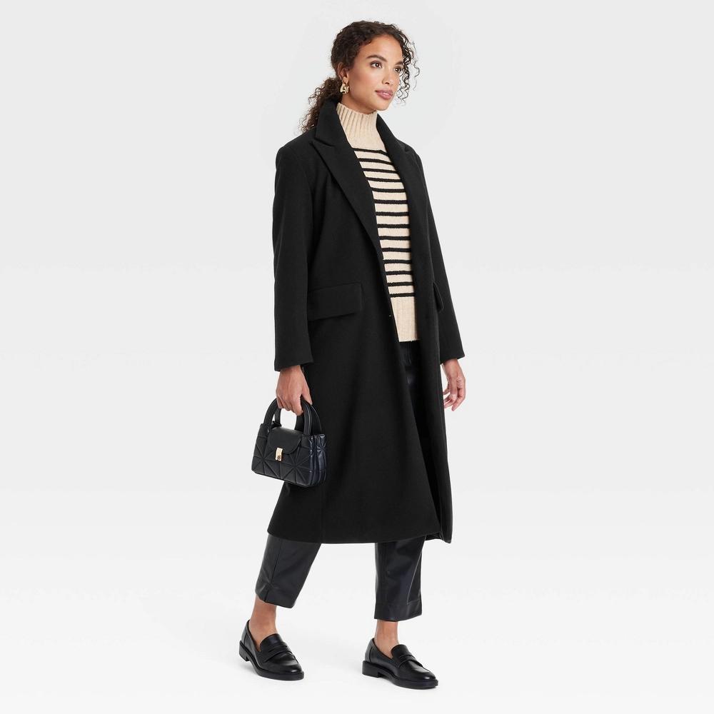 Women's Faux Wool Topcoat - A New Day™ Product Image