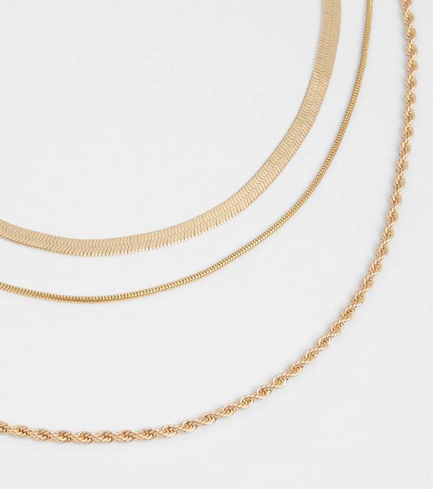 Keep It Edgy Three-Pack Necklace Set Product Image