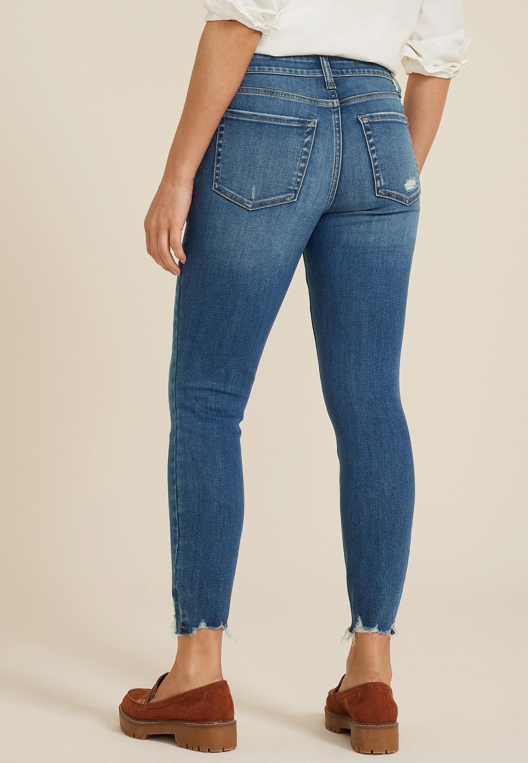 m jeans by maurices™ High Rise Button Fly Super Skinny Ankle Jean Product Image
