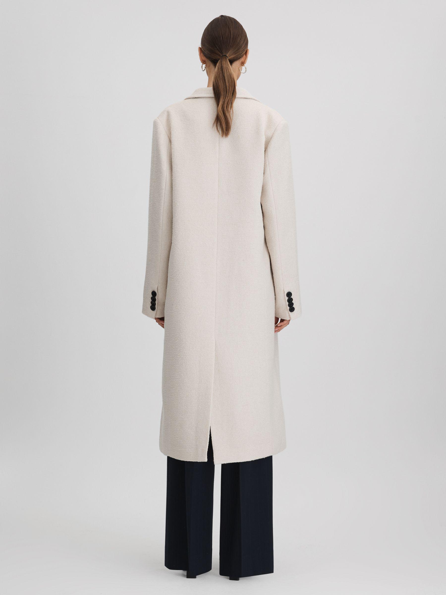 Meotine Wool Blend Boucle Coat in Cream Product Image