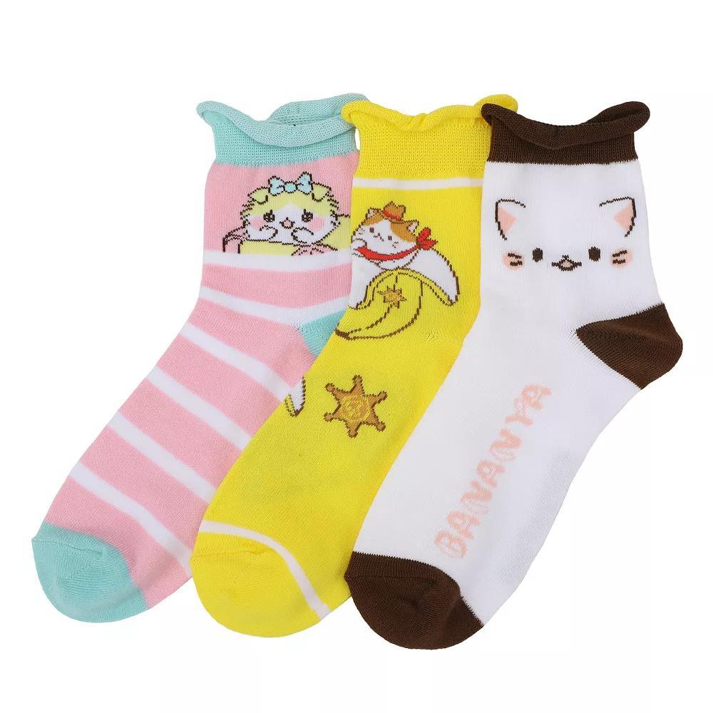 Women's Bananya Quarter Crew Socks 3-Pack, Size: 5-10 Product Image