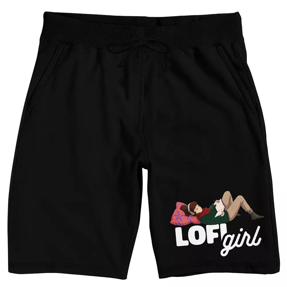 Men's Original & Unrestored Lofi Girl Pajama Shorts, Size: XXL, Black Product Image