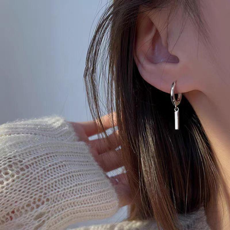 Alloy Drop Huggie Earring Product Image