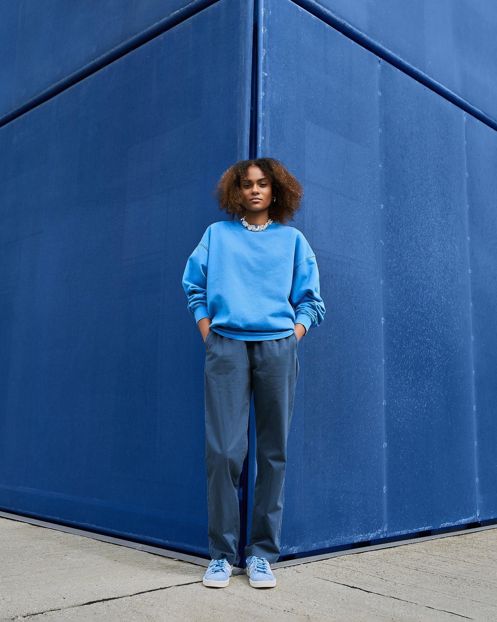 Organic Twill Pants - Petrol Blue Product Image