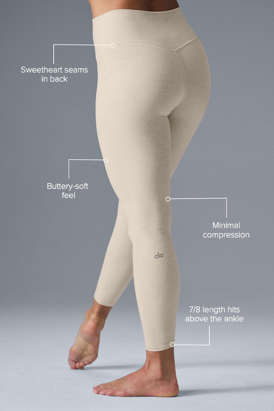 Alosoft High-Waist 7/8 Highlight Legging - Oatmeal Heather Product Image