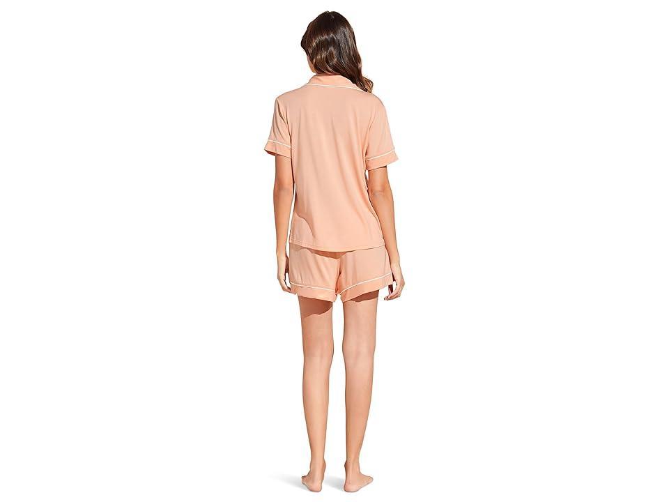 Eberjey Gisele Relaxed Short PJ Set Navy/Ivory L Product Image