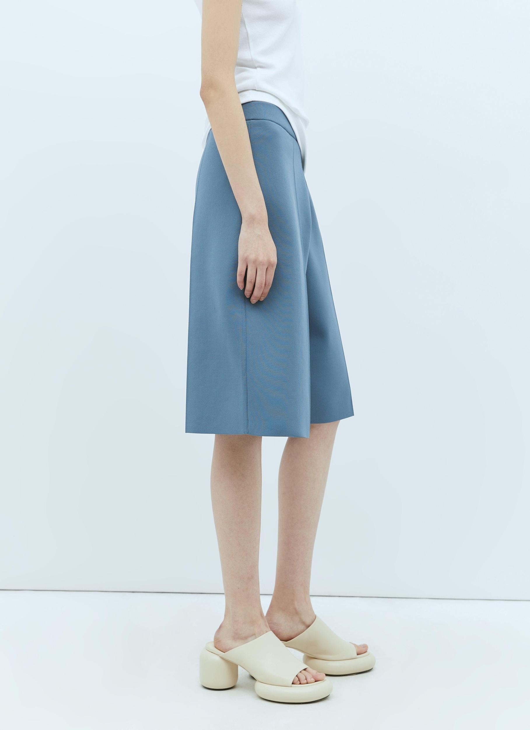 JIL SANDER Knit Bermuda Shorts In Blue Product Image