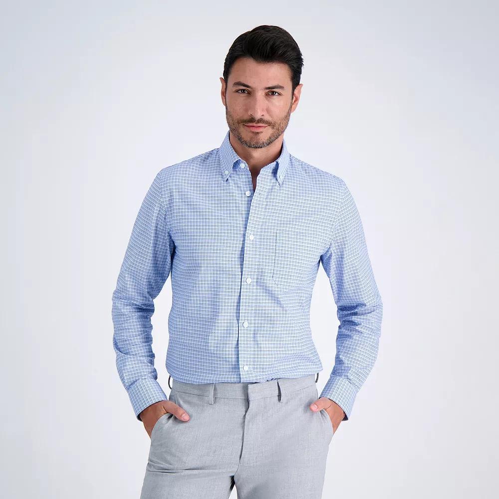 Mens Haggar Premium Comfort Slim Fit Button Down Collar Dress Shirt Product Image