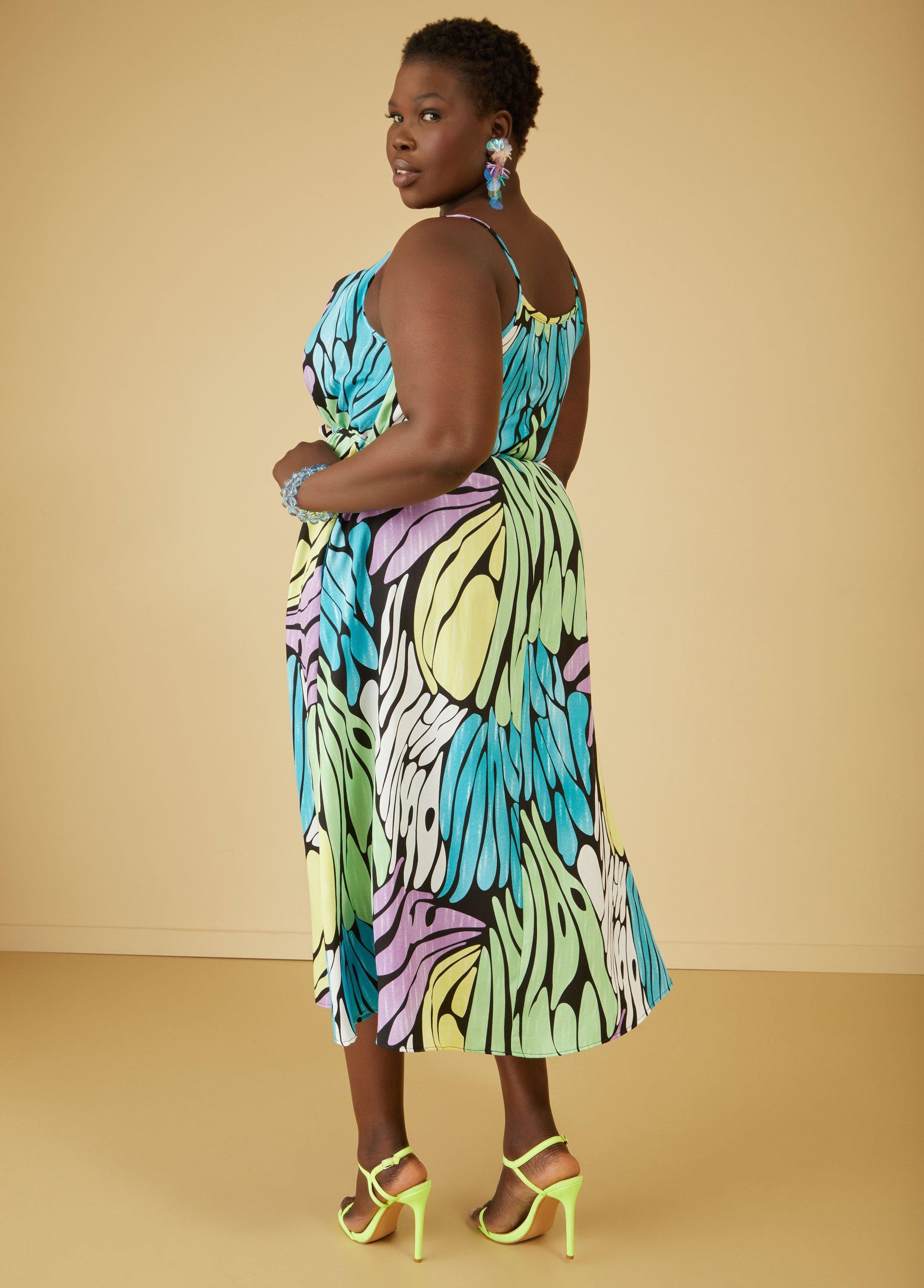 Cowl Neck Printed Midaxi Dress Product Image