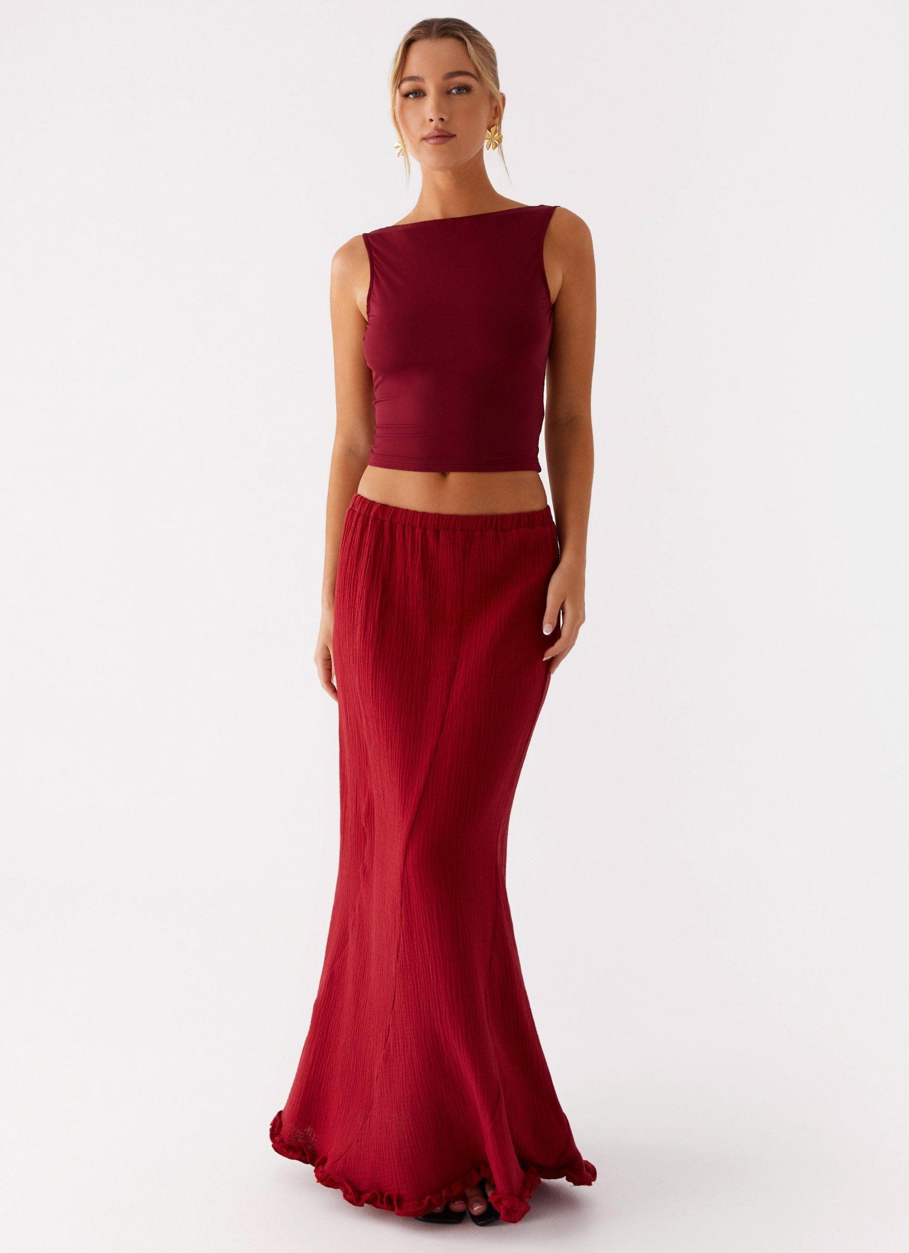 Chamberlain Maxi Skirt - Rhubarb Product Image
