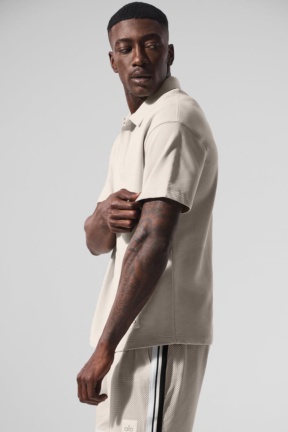 Double Take Short Sleeve Polo - Bone Product Image