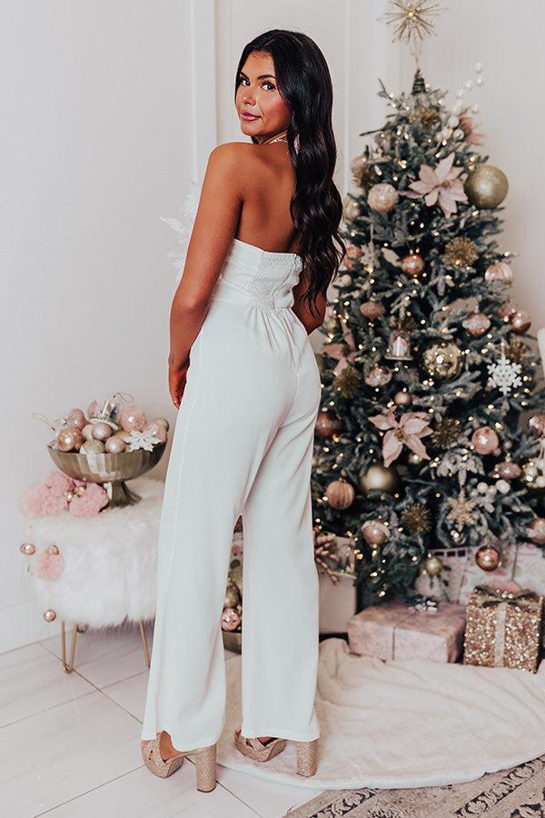 Expect The Best Feather Jumpsuit Product Image