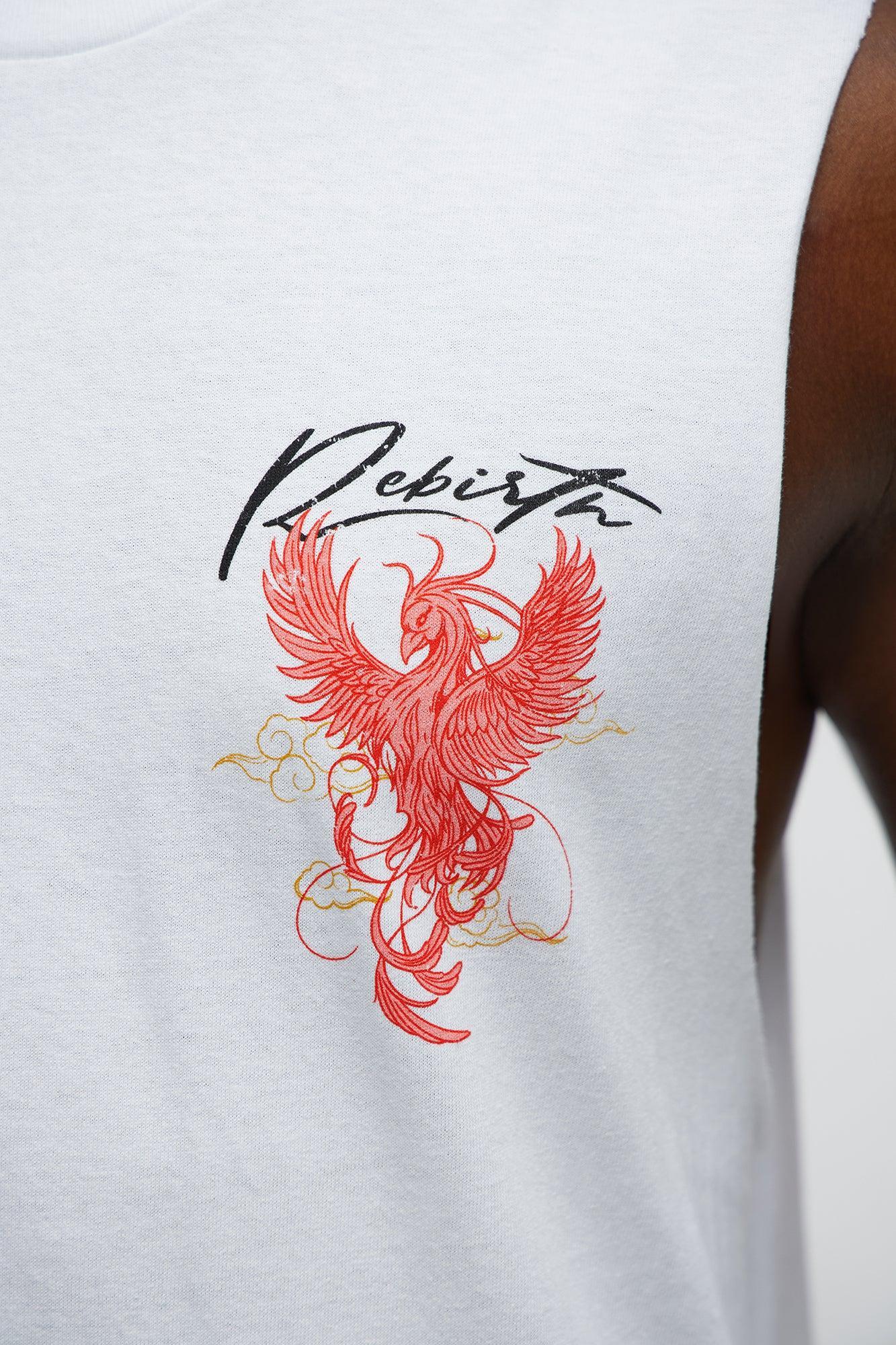 Rebirth Rise Again Muscle Tee - White Product Image