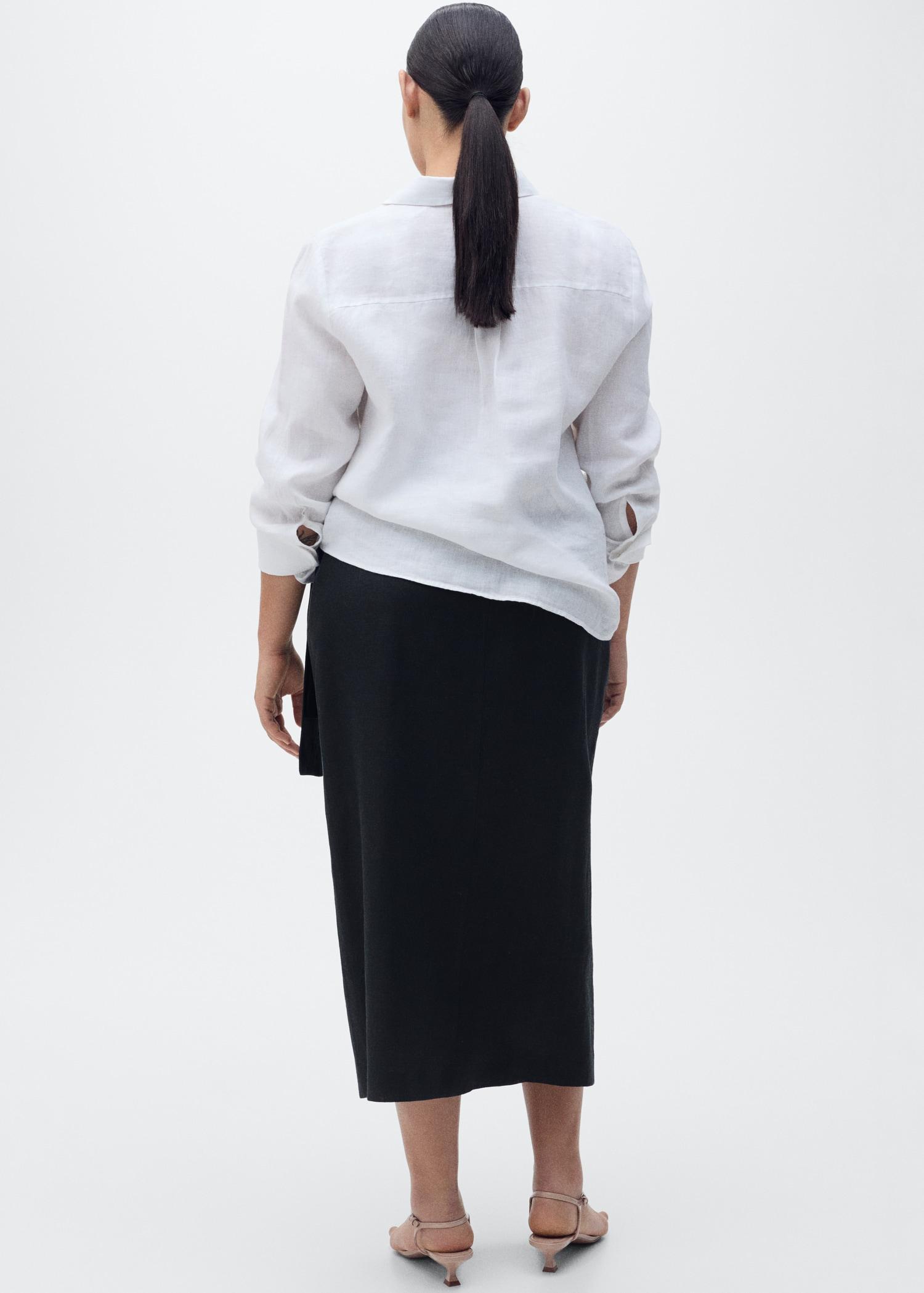 Linen sarong skirt - Women | MANGO USA Product Image