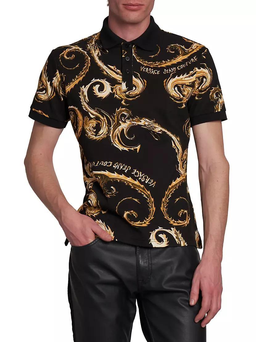 Baroque Cotton Polo Shirt Product Image