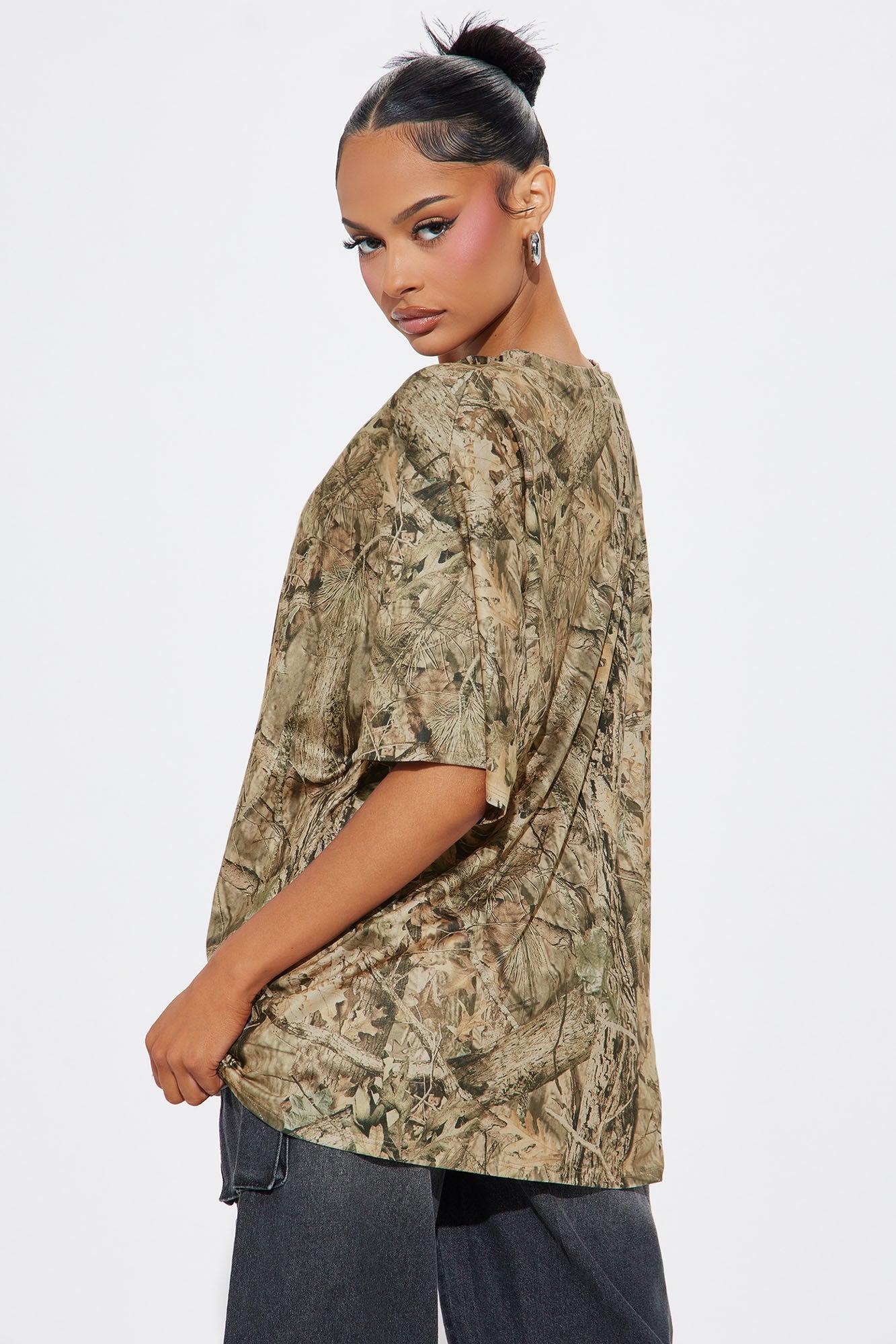 Set Free Camo Oversized Tee - Camouflage Product Image