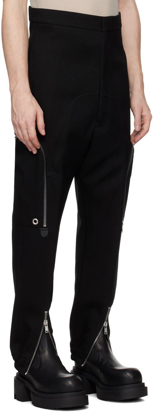 RICK OWENS Black Porterville Dirt Bauhaus Cargo Pants In 09 Black Product Image
