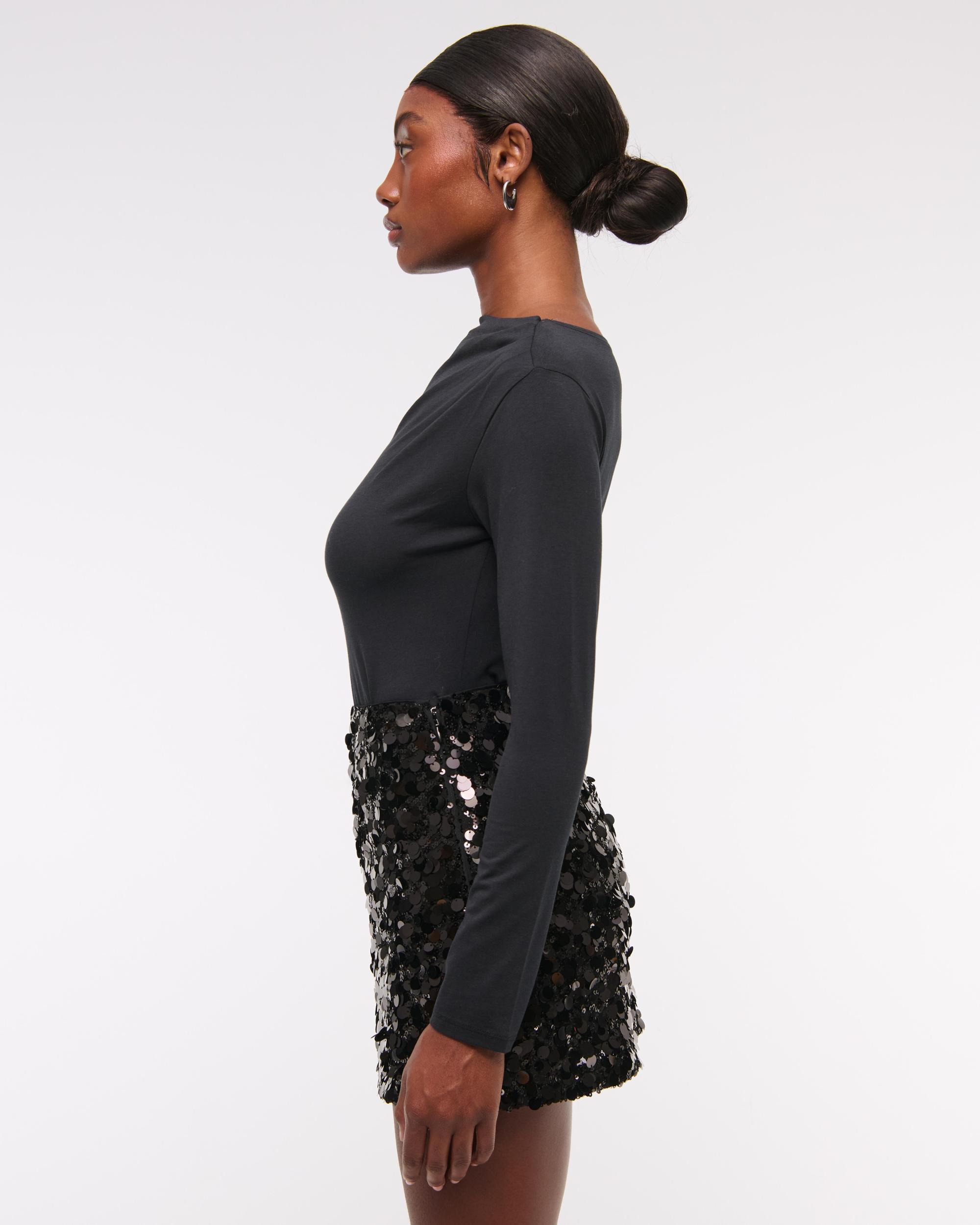 The A&F Scarlett Vegan Leather Mini Skort Product Image
