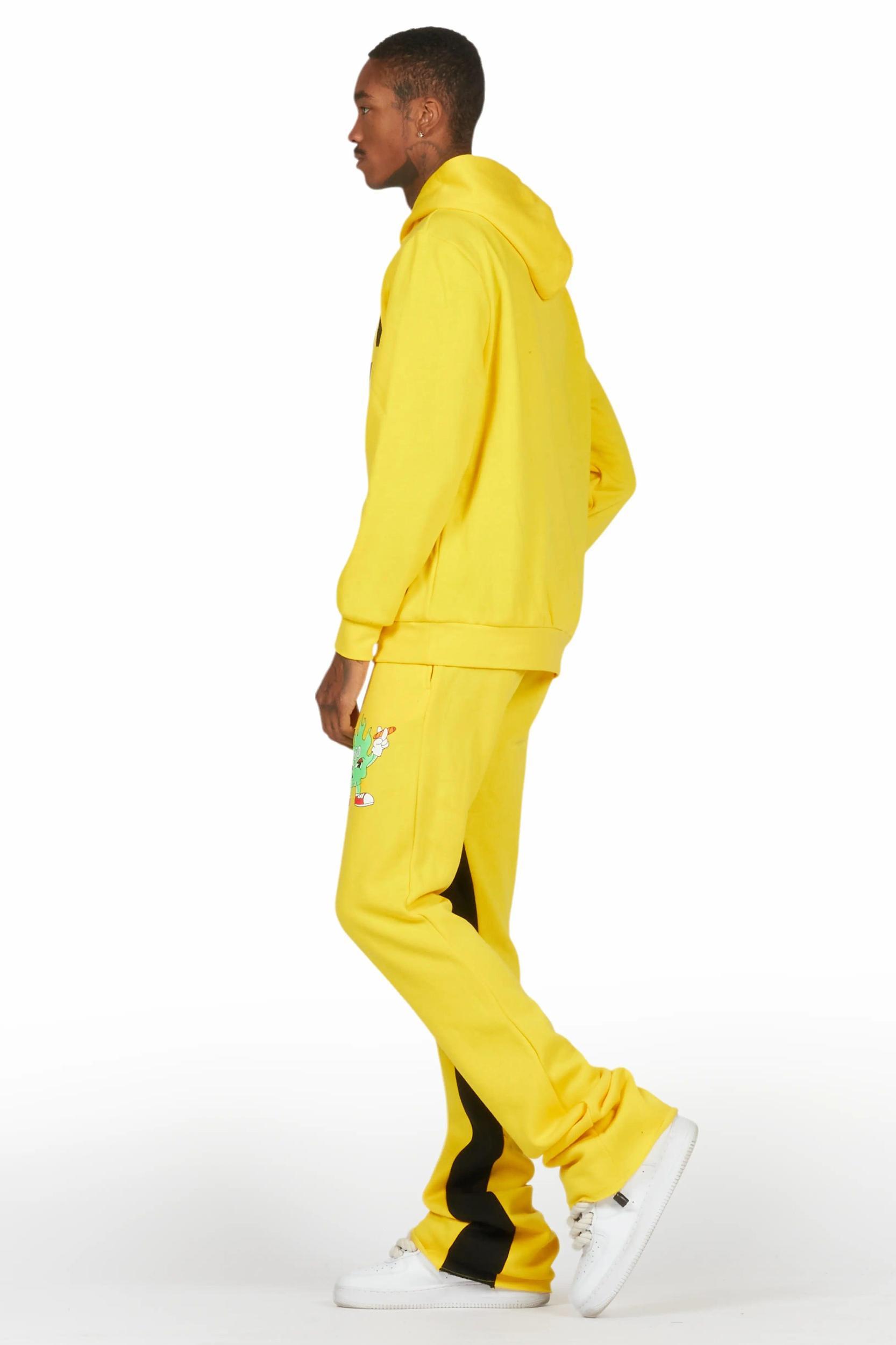 Tarl Yellow Hoodie/Baggy Track Pant Set Male Product Image
