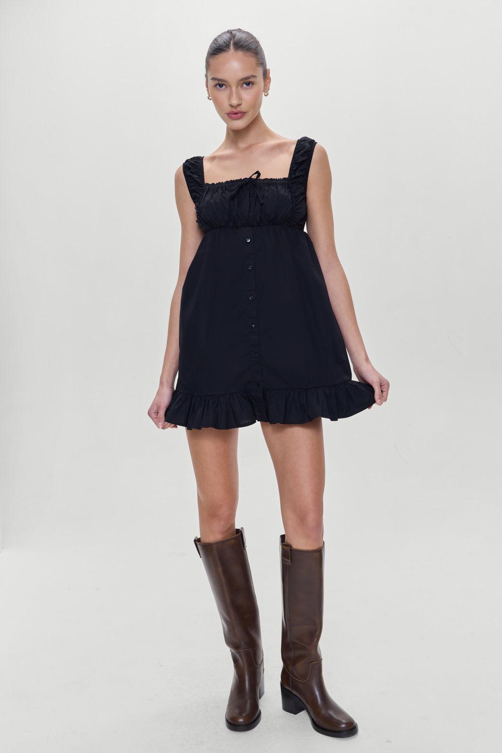 Marilyn Babydoll Dress - Black Product Image