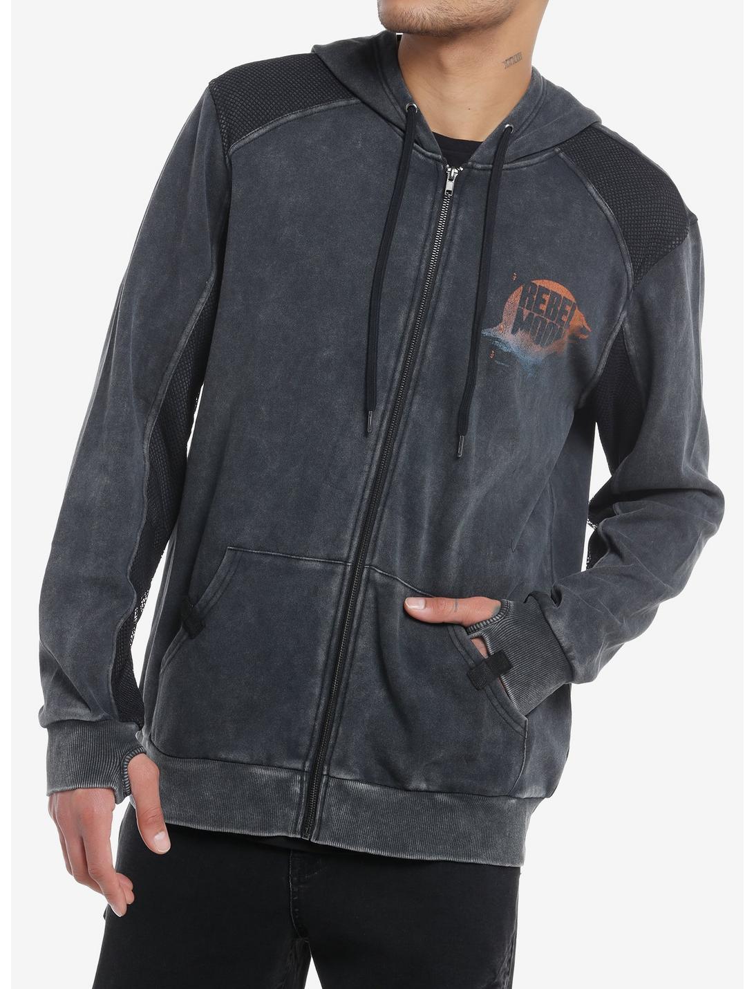 Rebel Moon Ship Mesh Panels Hoodie Product Image